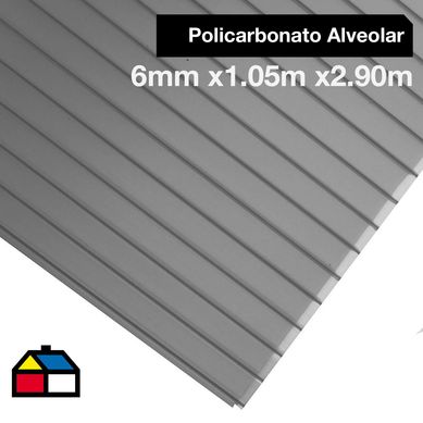 6mmx1.05mx2.90m Alveolar / Gris.