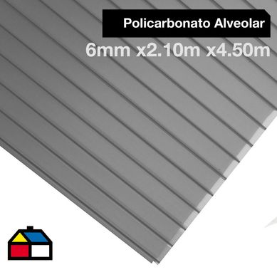 6mmx2.10mx4.50m Alveolar / Gris