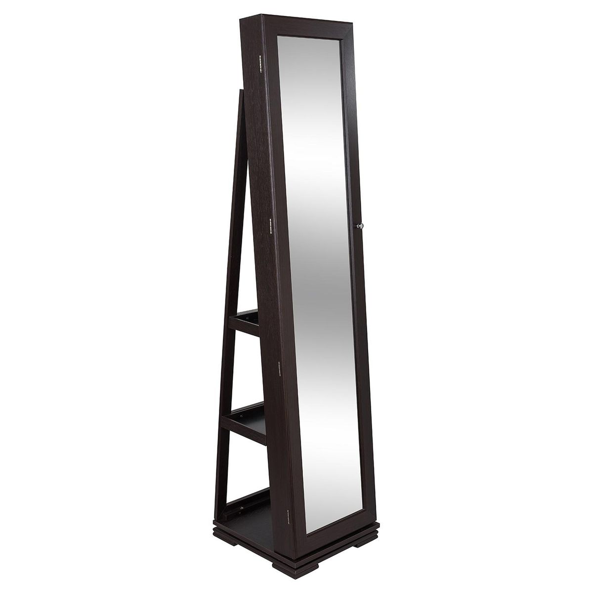 JUST HOME COLLECTION - Espejo Organizador Giratorio Decorativo Forma Rectangular 38x160 cm Café SA320