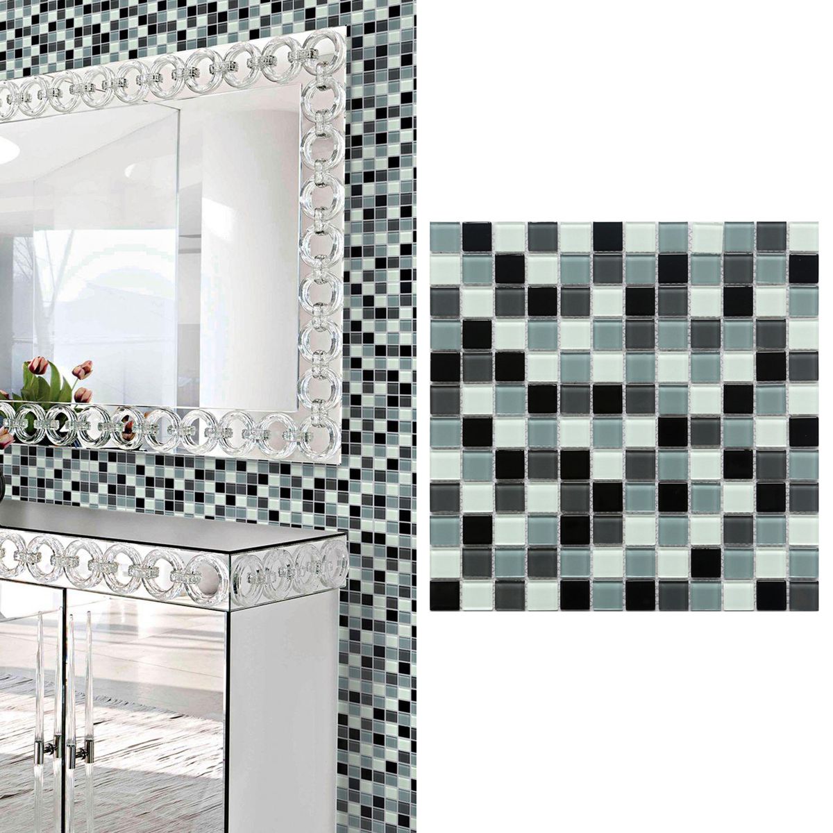 HOLZTEK - Malla mosaico 30x30 cm