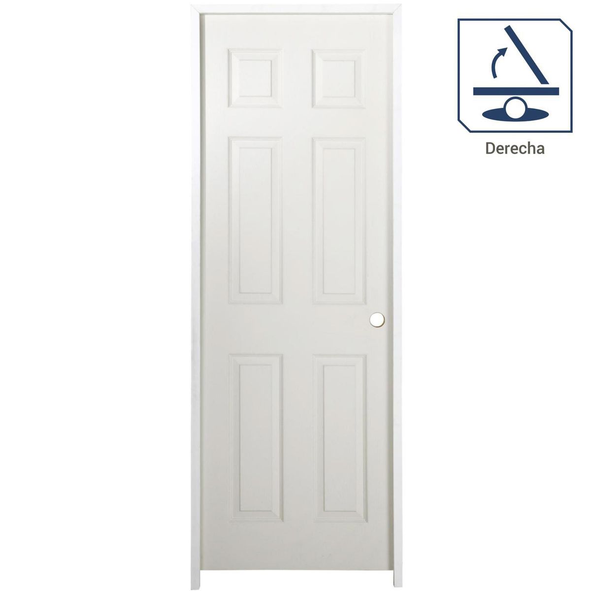 MULTIMARCA - Puerta Sinfonía HDF Precolgada Blanco Lisa Prepint