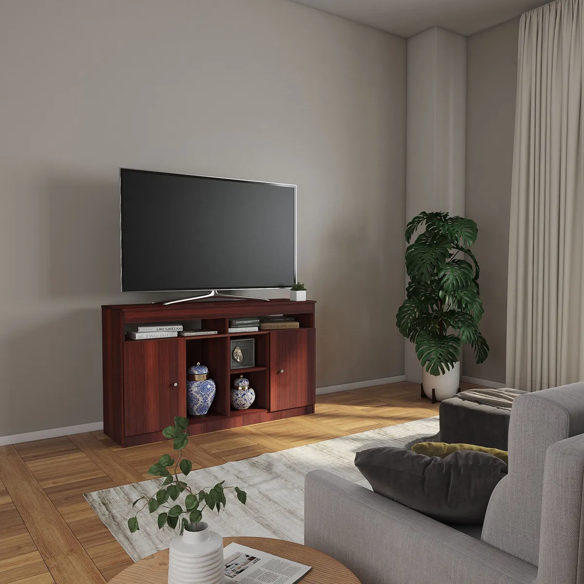 CIC - Rack de TV 80x140x40 cm chocolate