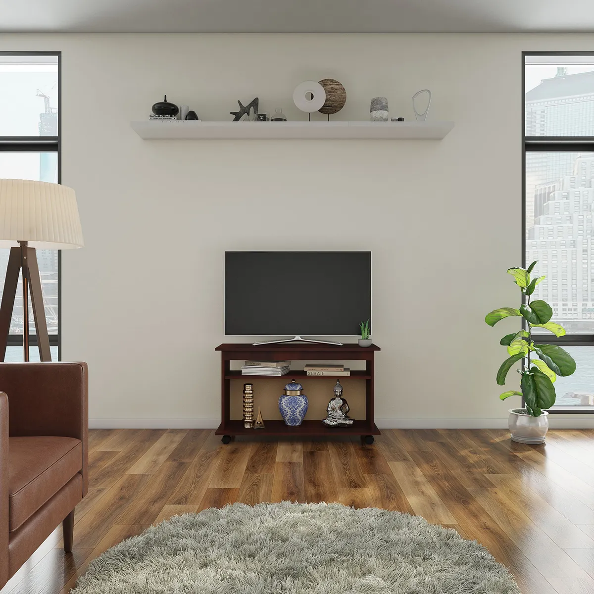 CIC - Rack de TV 55x95x35 cm chocolate