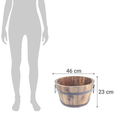 Imagen 2 del producto Macetero de madera tipo barril