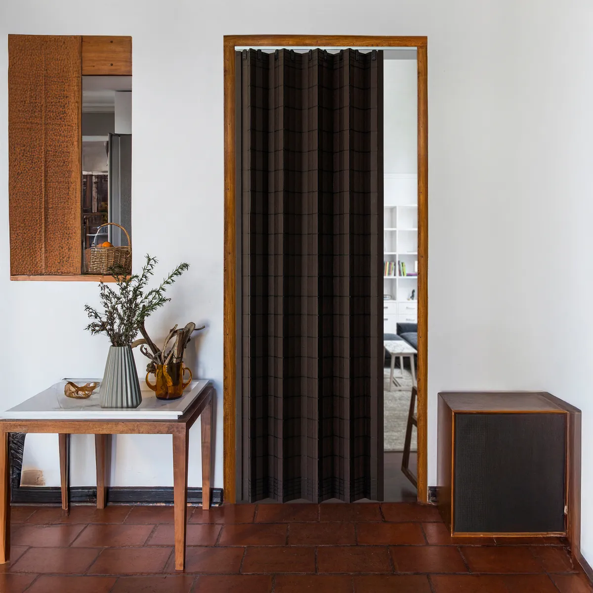 TERMOSOLE - Puerta plegable para clóset 200x120 cm wengué