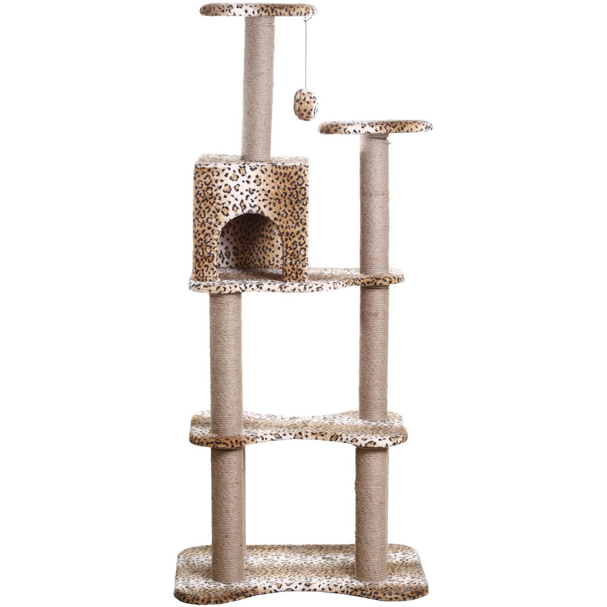 PETIZOOS - Rascador para gato gato 3 nivel animal print