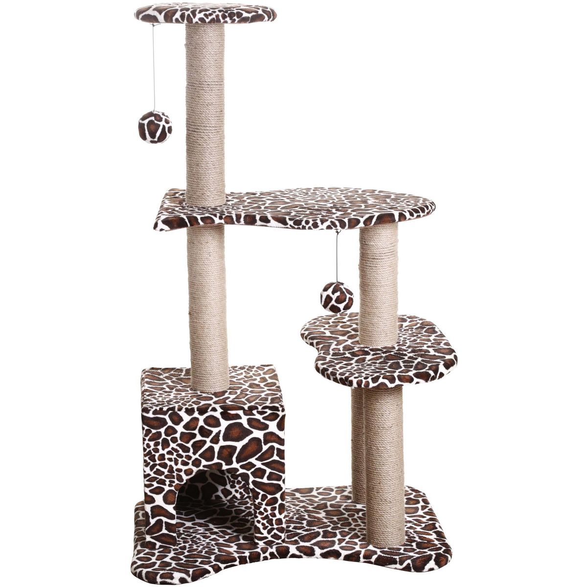 PETIZOOS - Gimnasio rascador para gato 3 nivel animal print