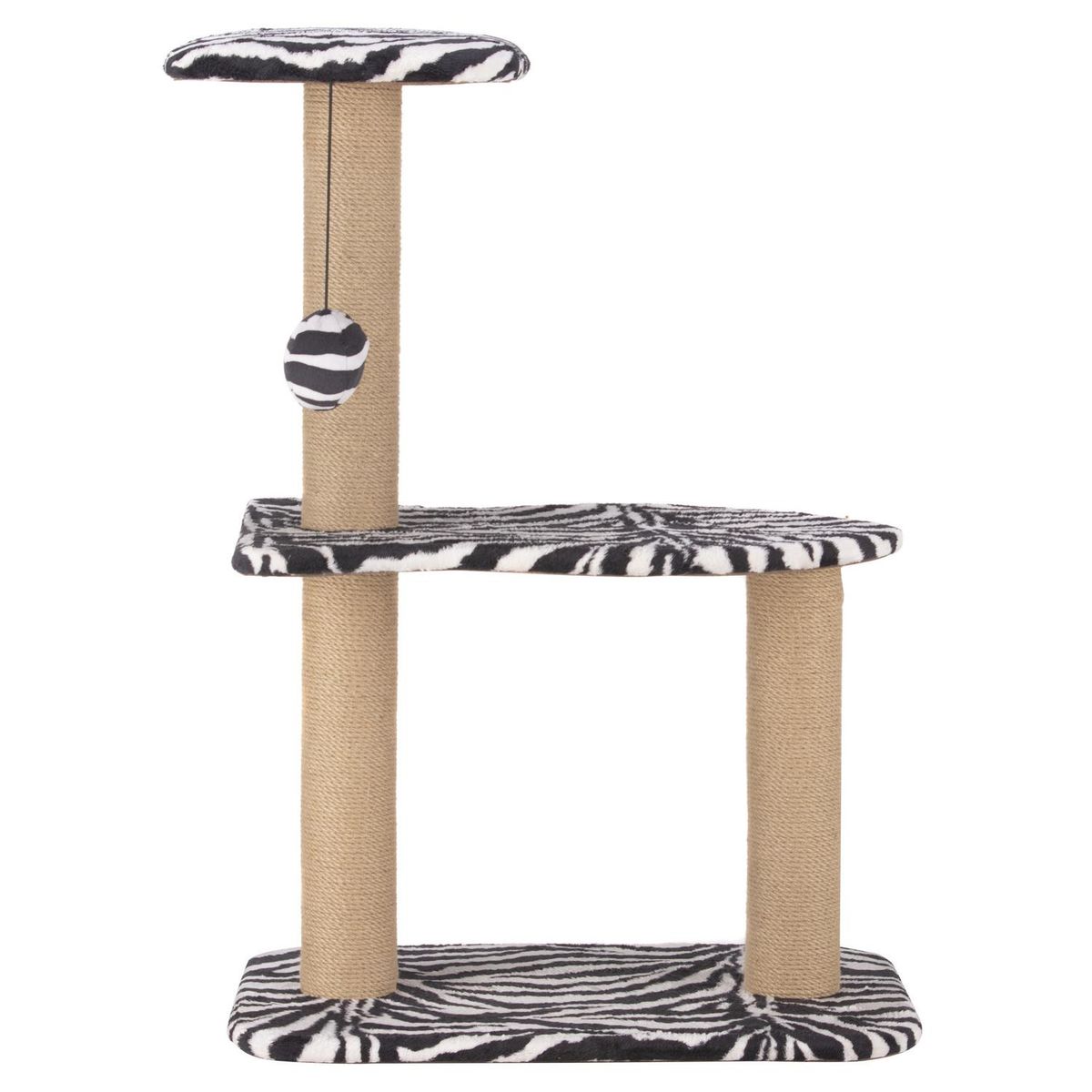 PETIZOOS - Gimnasio rascador para gato 2 nivel animal print