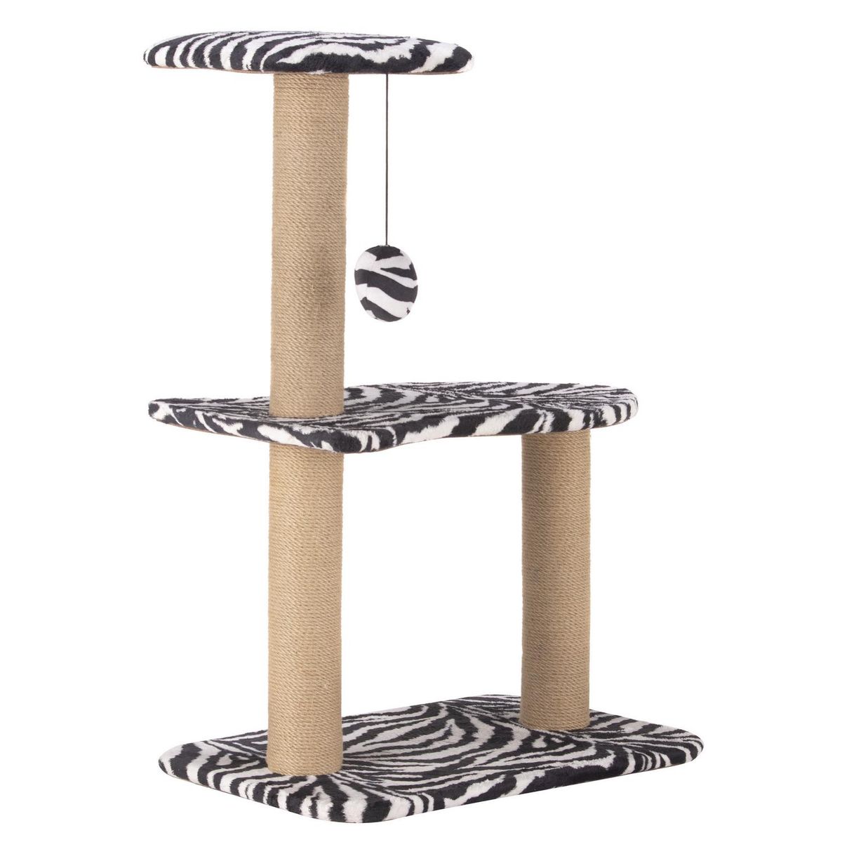 PETIZOOS - Gimnasio rascador para gato 2 nivel animal print