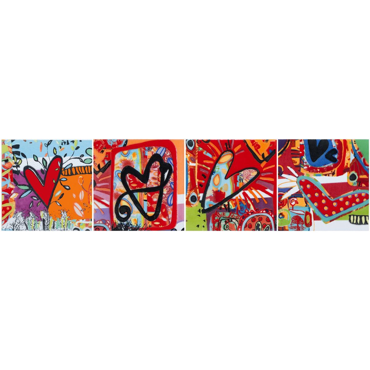 KANTU - Set de listeles 10x10 cm 4 unidades