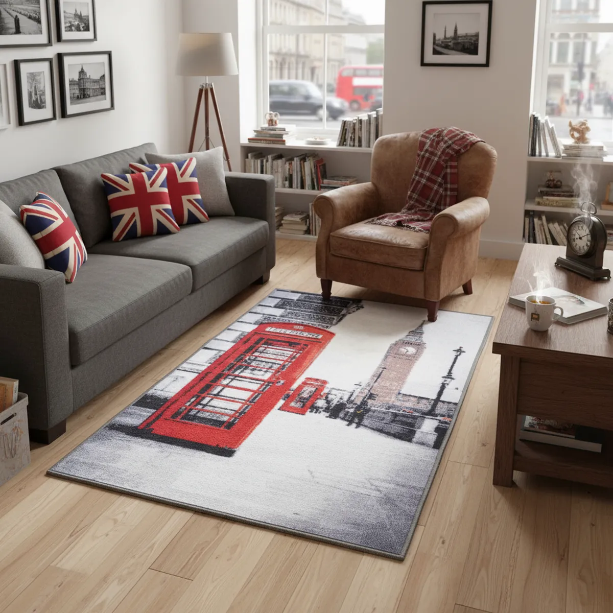 JUST HOME COLLECTION - Alfombra Londres 80x120 cm Poliéster Multicolor