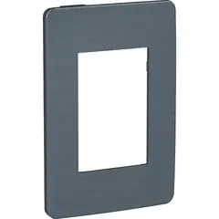 SCHNEIDER ELECTRIC - Placa Modular 3 Módulos -Grafito/Negro Orion