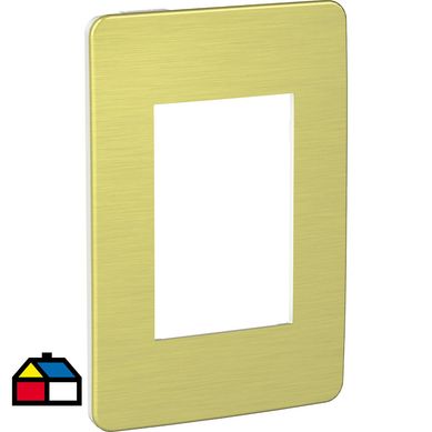 Placa modular  3 mdulos -Blanco /Solar amarillo Orion