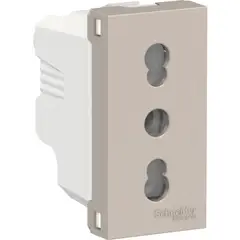 SCHNEIDER ELECTRIC - Módulo tomacorriente 2p+t 16 A Beige Orion