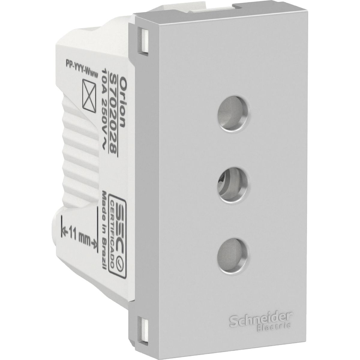 SCHNEIDER ELECTRIC - Módulo tomacorriente 10 A Gris Orion