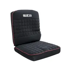 SPARCO - Kit de fundas para auto poliéster negro 8 piezas