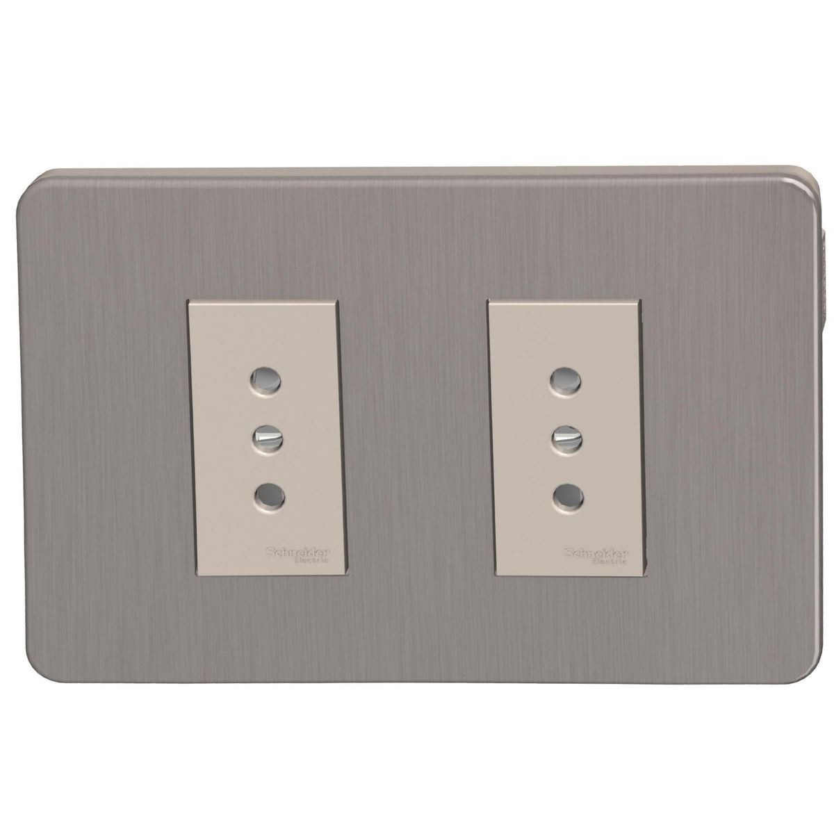 SCHNEIDER ELECTRIC - Tomacorriente doble 10 A Gris Orion