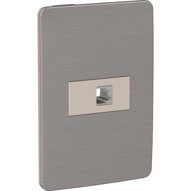 Placa armada  con toma RJ11 -Bronce Orion