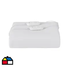 RECCO - Calientacamas Eléctrica Poliéster 2 plazas 60 W Blanco