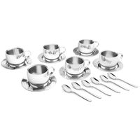 Juego De Té 18 Piezas Plateado