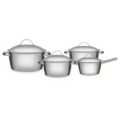 TRAMONTINA - Batería de Cocina 8 Piezas Acero inoxidable Alegra Plateado