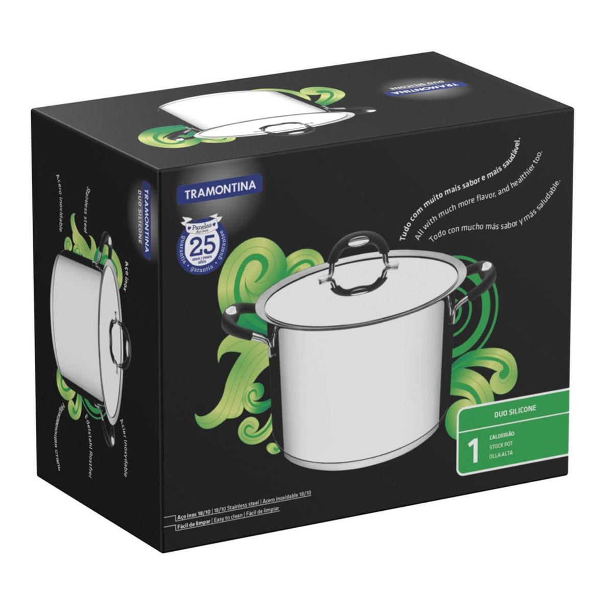 TRAMONTINA - Olla de Acero Inoxidable 20 cm 4,5 Lts