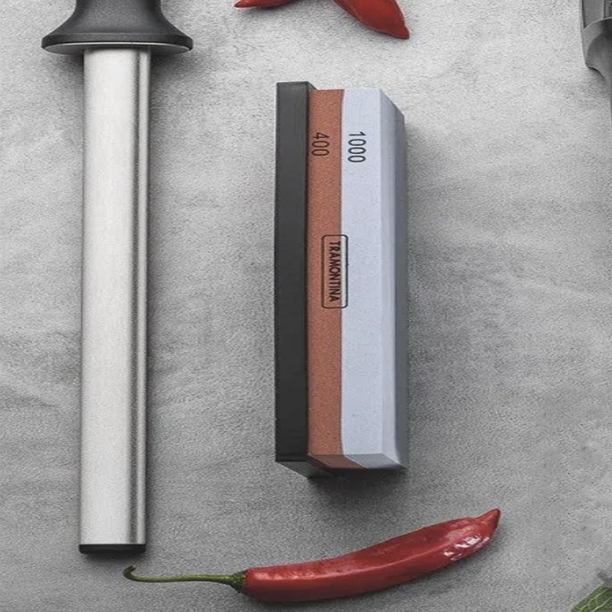 TRAMONTINA - Piedra para afilar 18,5 cm