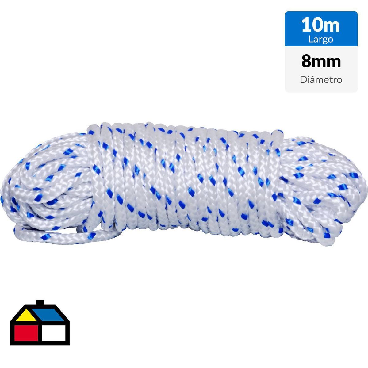 FIXSER - Cuerda Polipropileno Trenzado 8 mm 10 m Beige