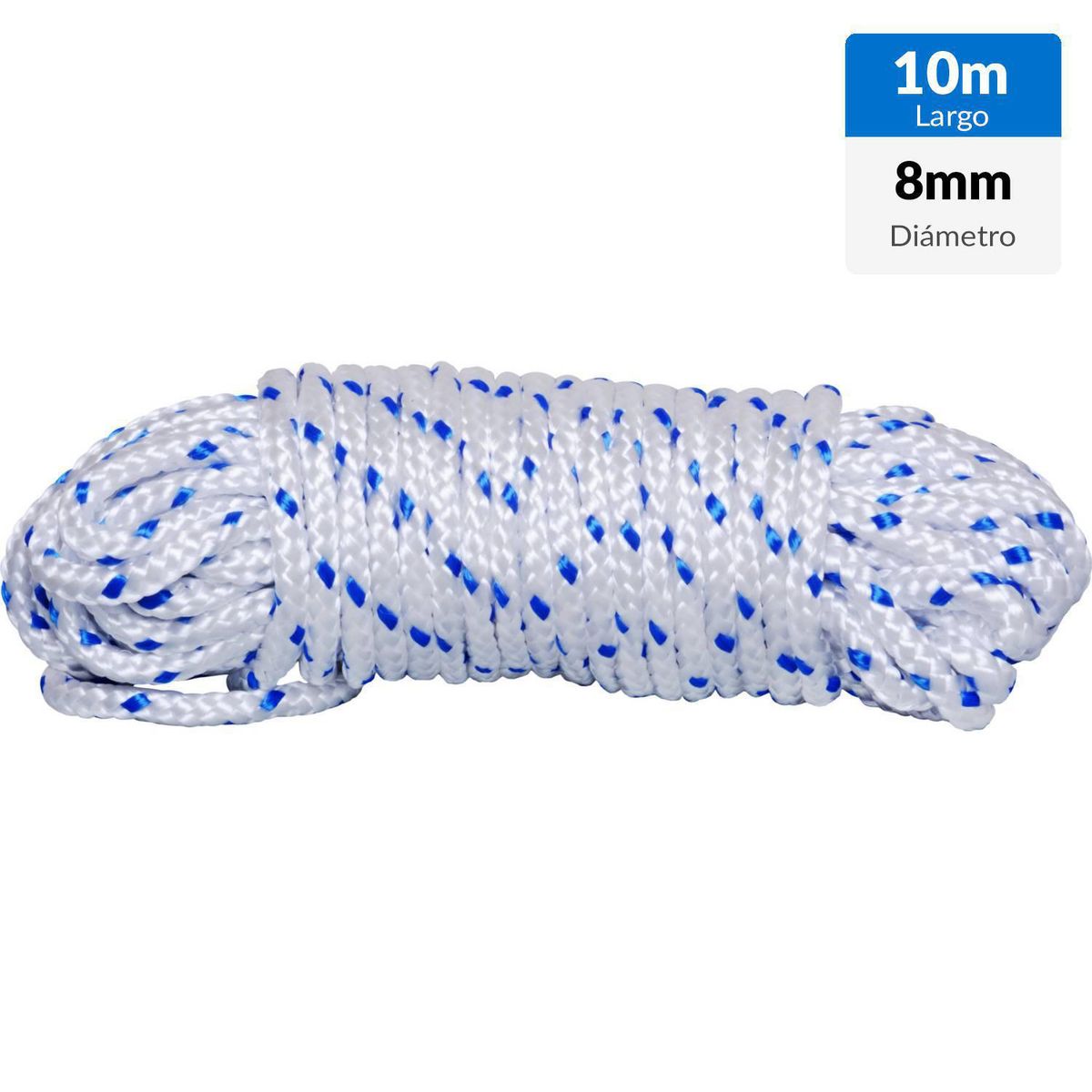 FIXSER - Cuerda Polipropileno Trenzado 8 mm 10 m Beige