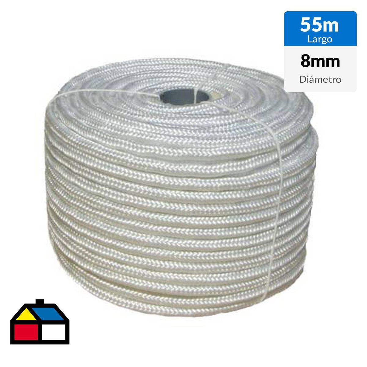 FIXSER - Cuerda Polipropileno Cuerda 8 mm 55 m Beige