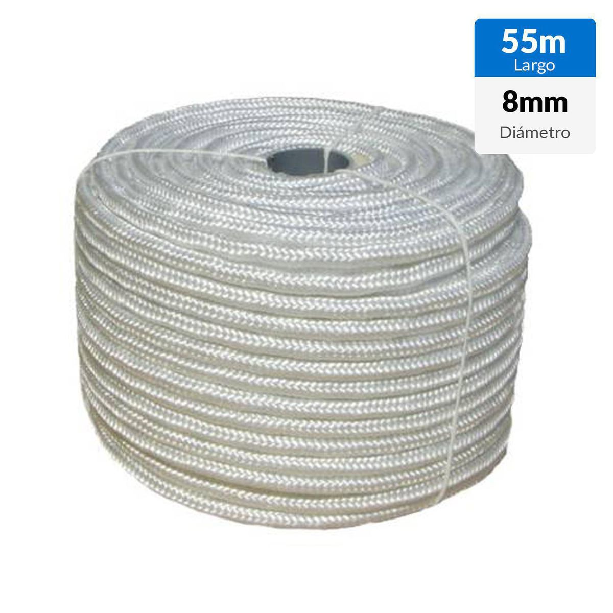 FIXSER - Cuerda Polipropileno Cuerda 8 mm 55 m Beige