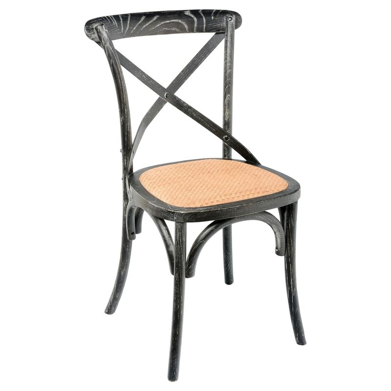 GRUPO LINK - Silla Vintage Negra 87x57x57 cm