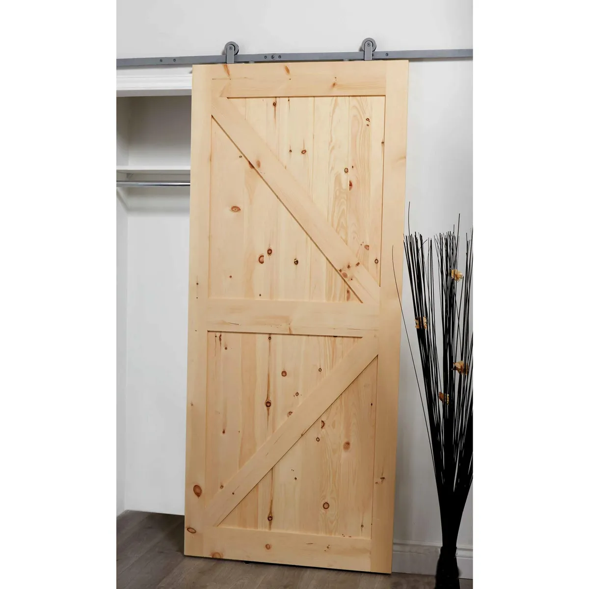 ACKER - Kit puerta corredera negra