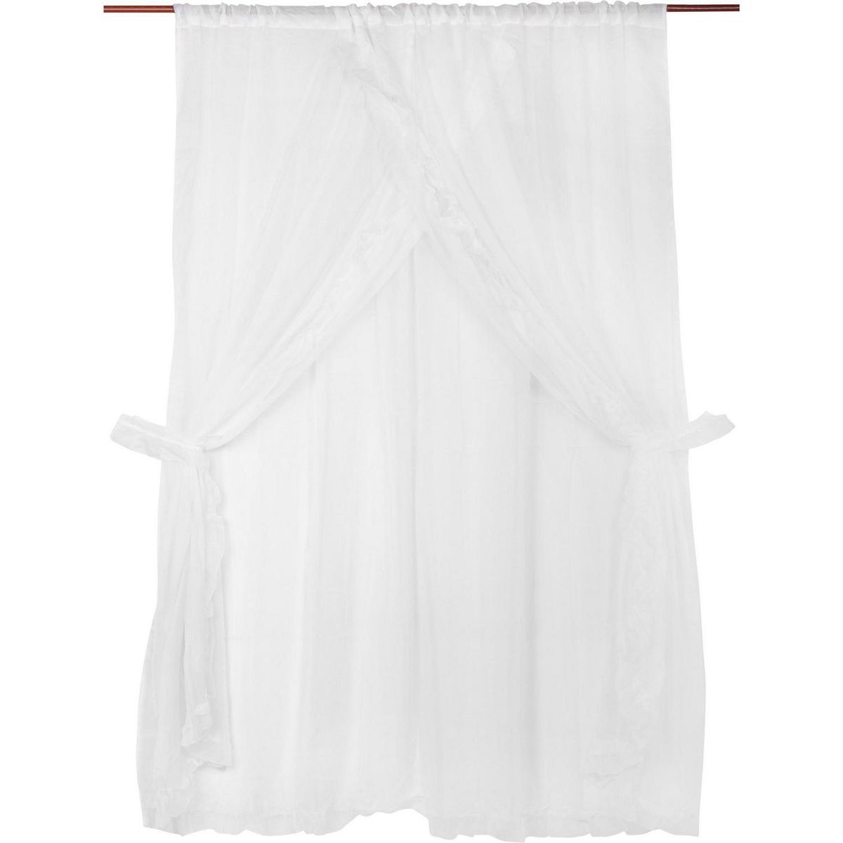 DORAL - Set de Velos Romántico 140x220 cm 3 paños blanco