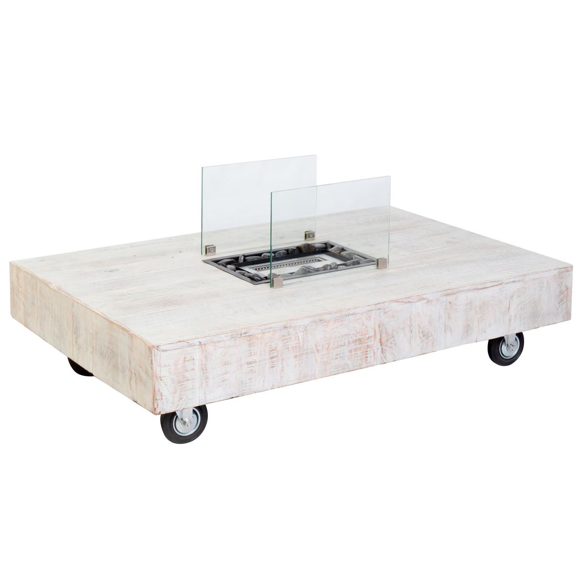 NATURAL WARM - Mesa de Centro Rectangular Madera 84x32x134 cm Beige