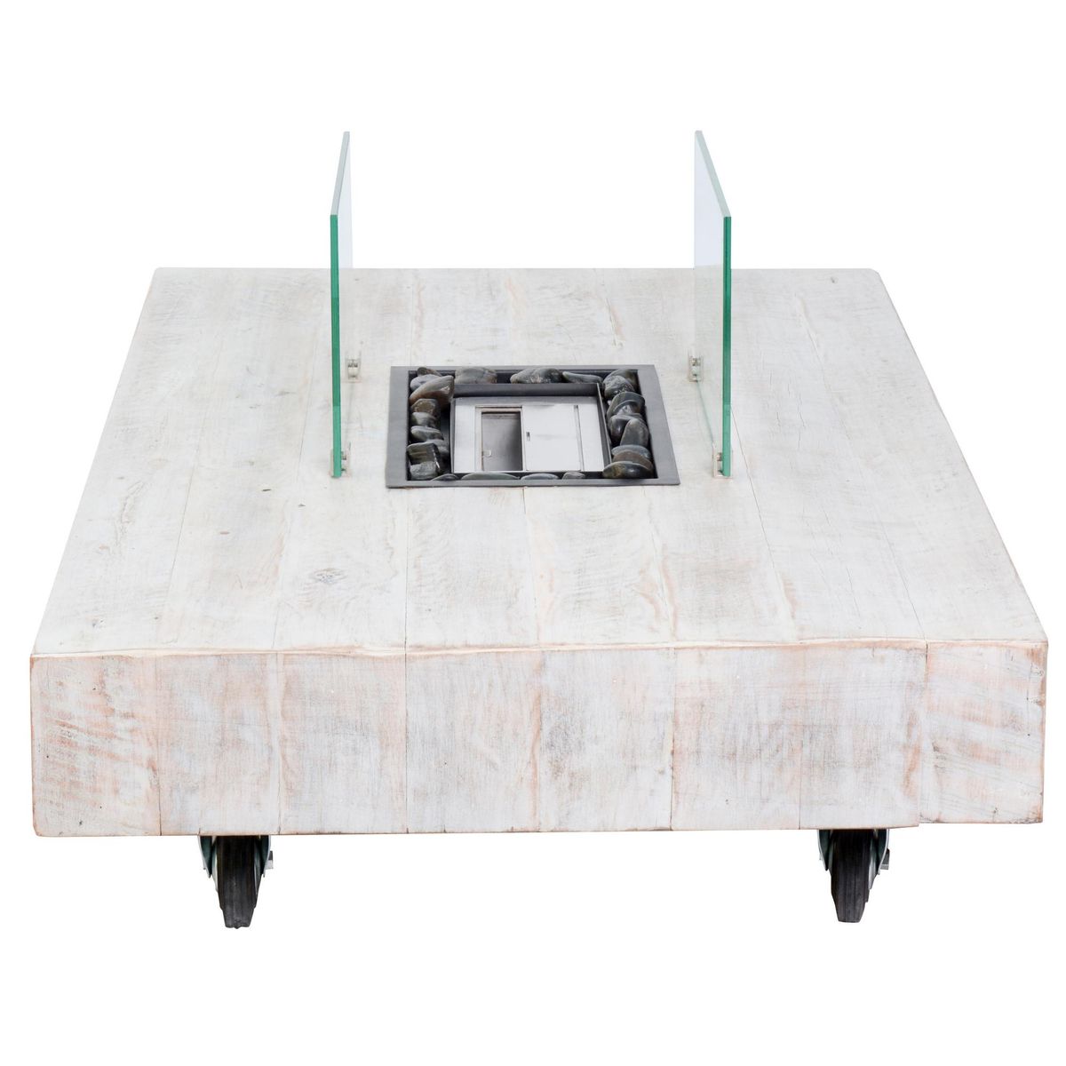 NATURAL WARM - Mesa de Centro Rectangular Madera 84x32x134 cm Beige