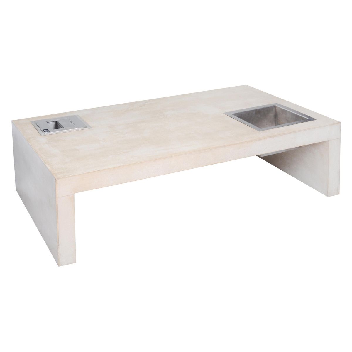 NATURAL WARM - Mesa Rectangular MDF 150x40x150 cm Beige