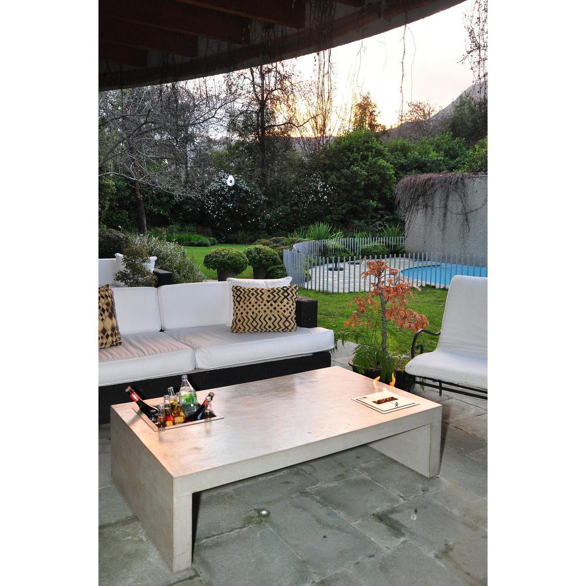 NATURAL WARM - Mesa Rectangular MDF 150x40x150 cm Beige