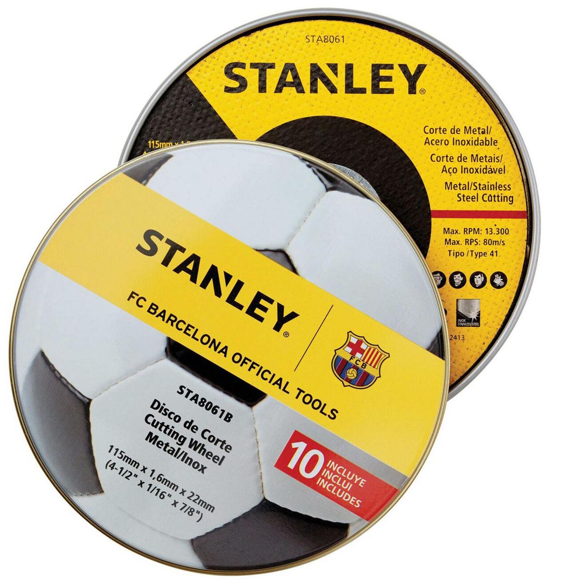 STANLEY - Pack Discos Corte Metal 4,5" 10 Unidades