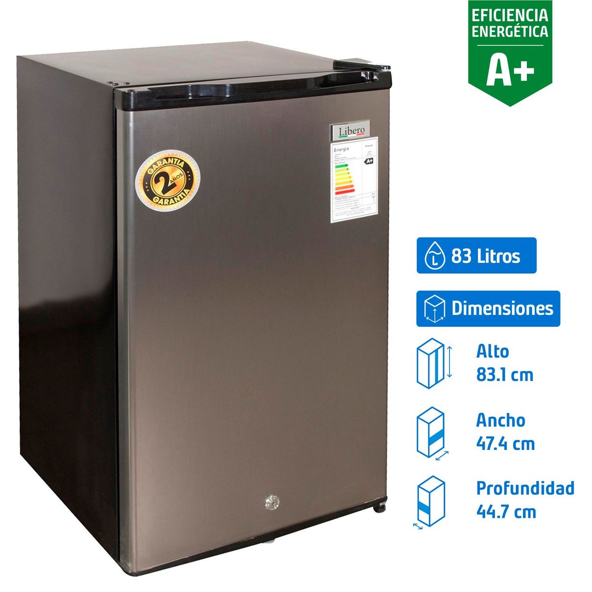 LIBERO - Frigobar 83 Litros Silver LFB-101S