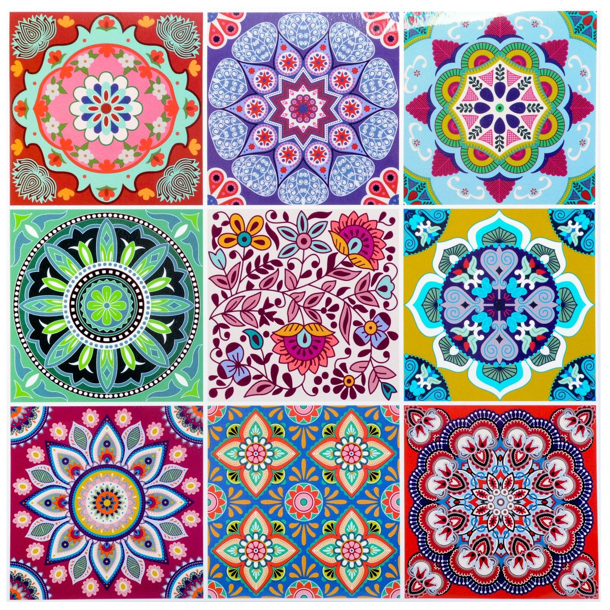 VALDECO - Sticker decorativo India 15x15 cm 12 unidades