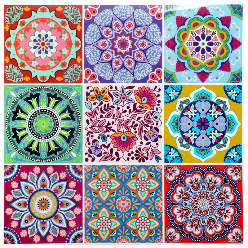 VALDECO - Sticker decorativo India 15x15 cm 12 unidades