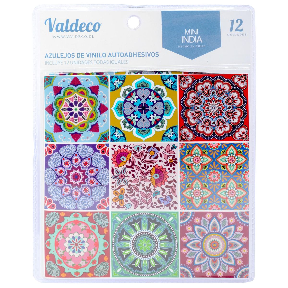 VALDECO - Sticker decorativo India 15x15 cm 12 unidades
