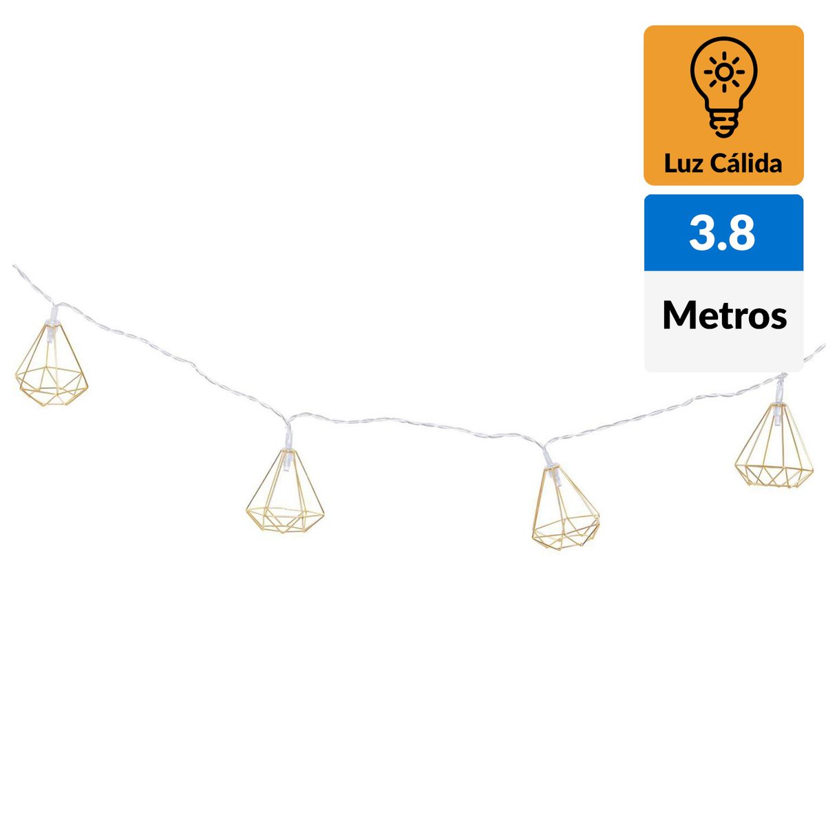 HOMY - Guirnalda eléctrica angular 20 luces led