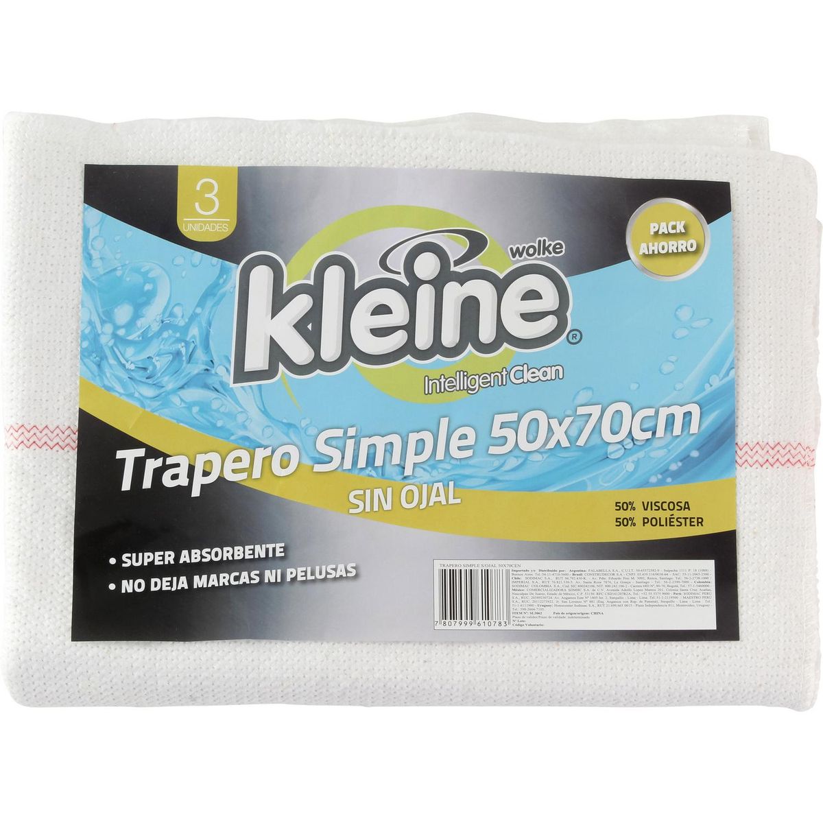 KLEINE WOLKE - Set de 3 traperos simples 50x70 cm