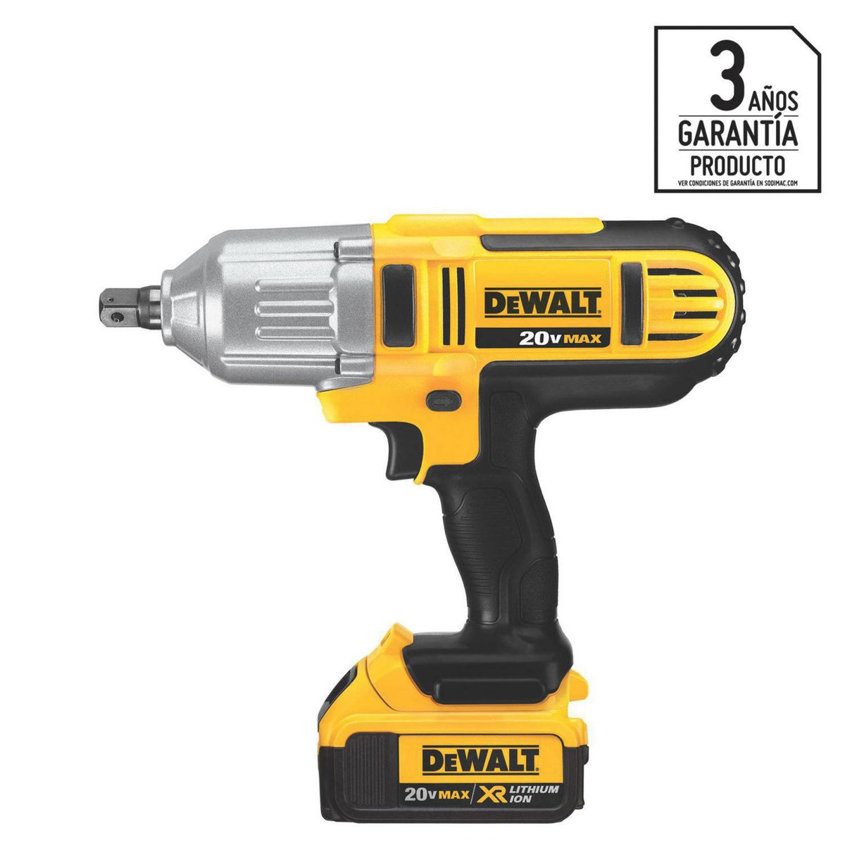 DEWALT - Llave de impacto inalámbrica 20V + 2 baterías