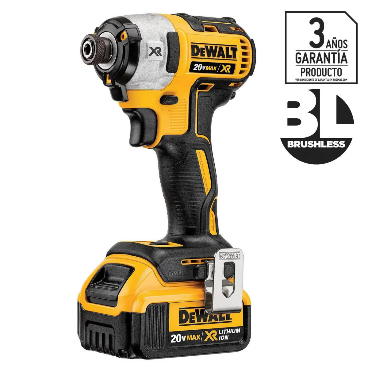 DEWALT - Atornillador de impacto inalámbrico 20V + 2 baterías