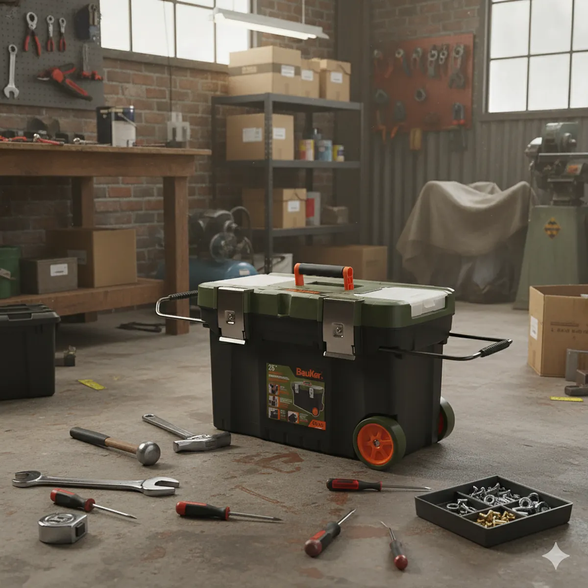 BAUKER - Carro porta herramientas 25" 40x64X36,5 cm