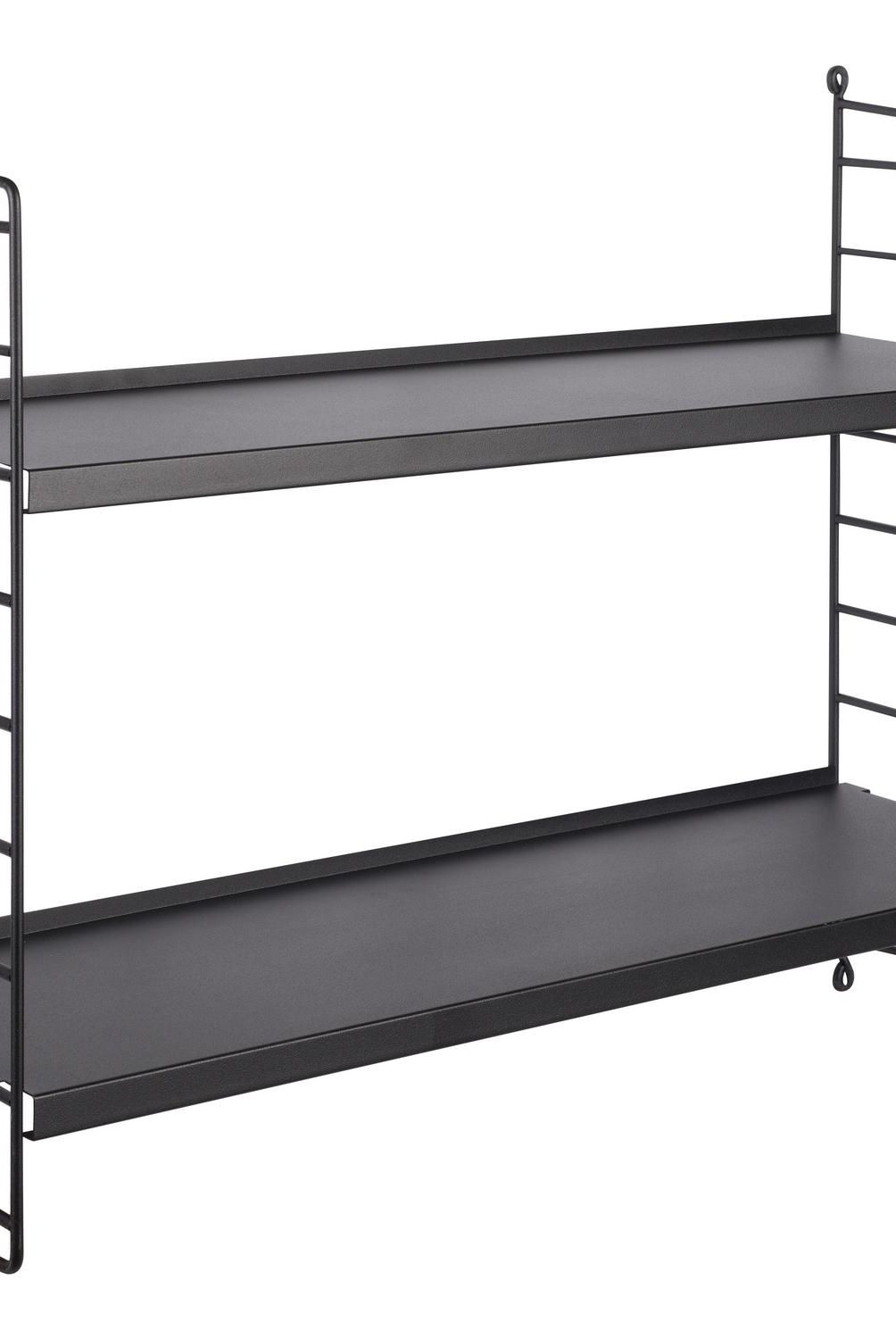 DUCASSE - Repisa Vintage Acero 2 Nivel(es) 60x24x20 cm Negro