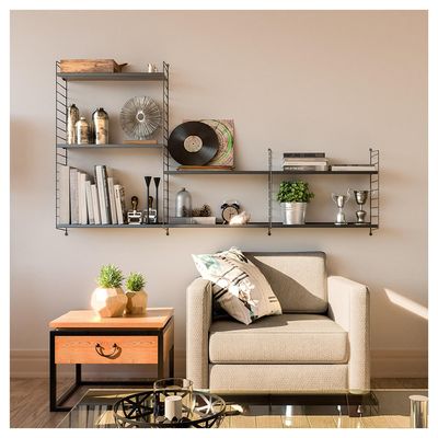 Imagen 2 del producto Repisa Vintage Acero 2 Nivel(es) 60x24x20 cm Negro